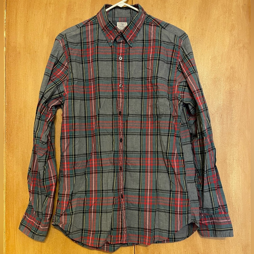 J Crew Plaid Long Sleeve Button Down Shirt
